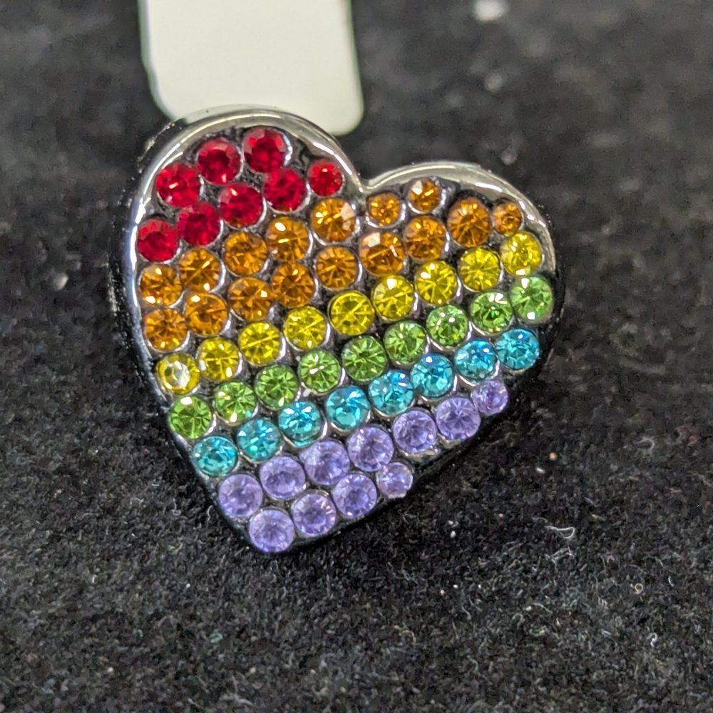 Simply Vera Size 8 Rainbow Heart Ring